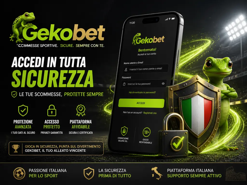 Gekobet login problema accesso conto di gioco ADM